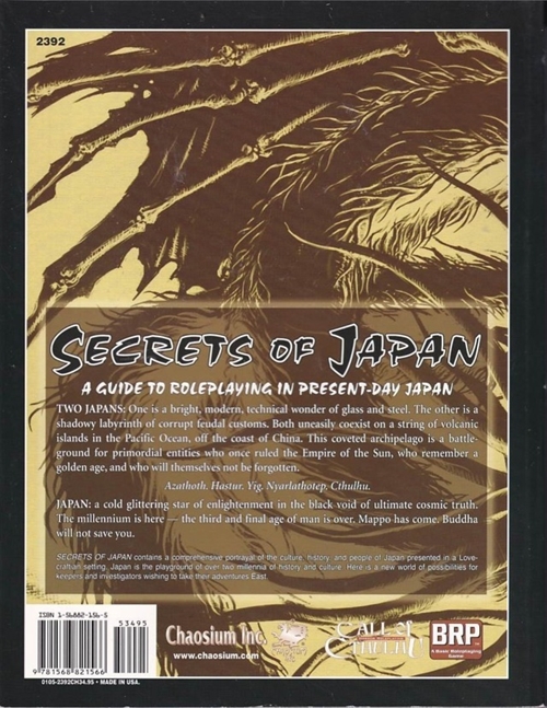 Call Of Cthulhu - 6th edition - Secrets of Japan (B-Grade) (Genbrug)